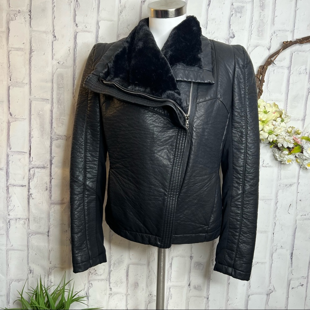 Love Token Faux Leather Jacket